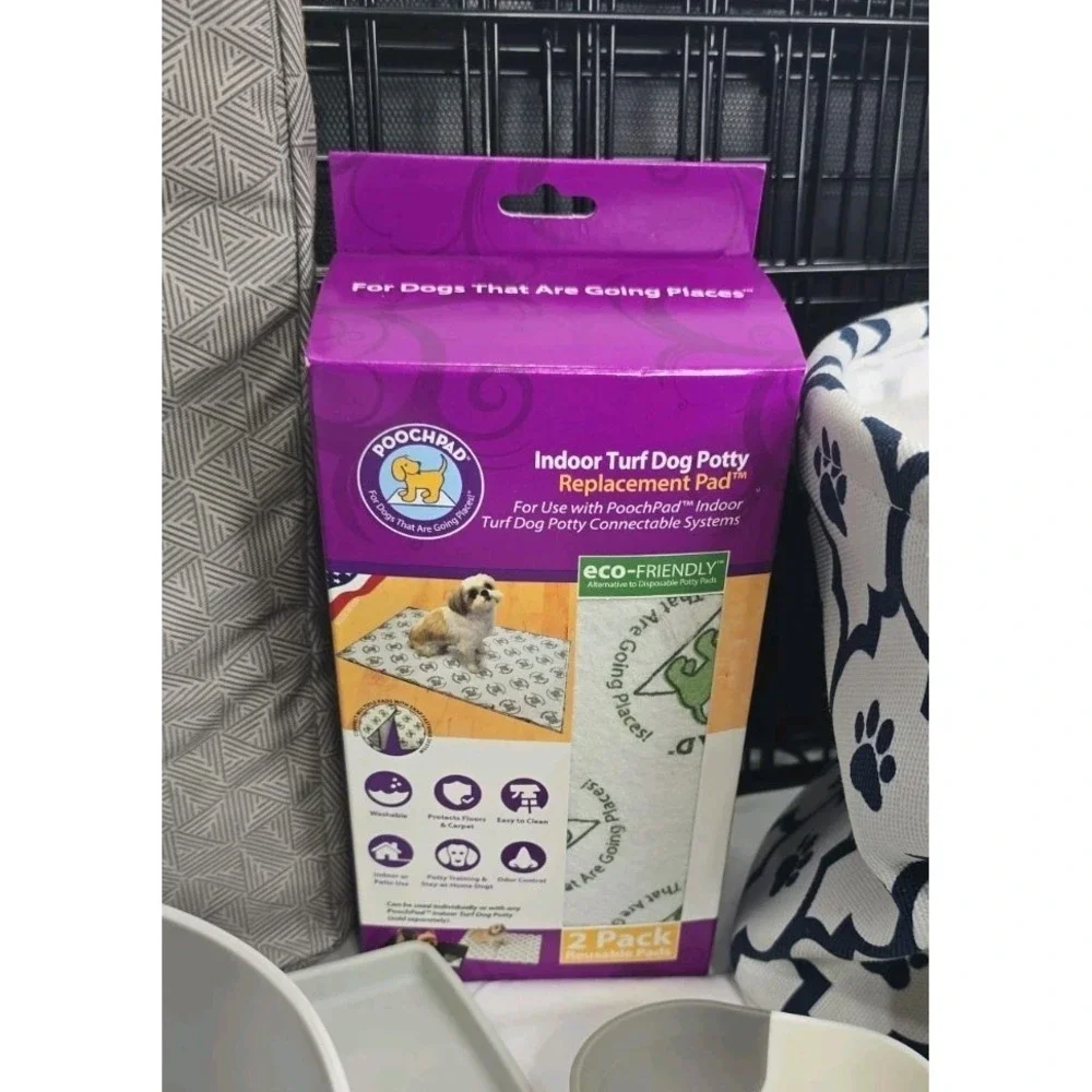 Small Dog Accessories Lot Crate Bowls & More